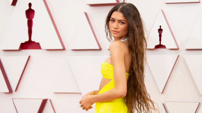 Zendaya posing on the red carpet