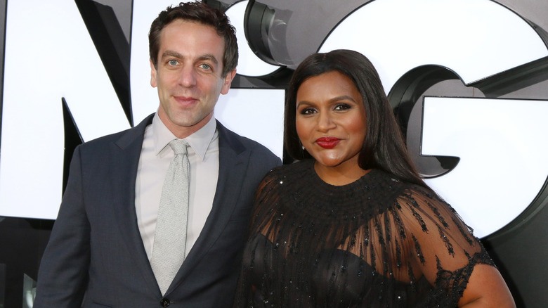 Mindy Kaling and B.J Novak looking