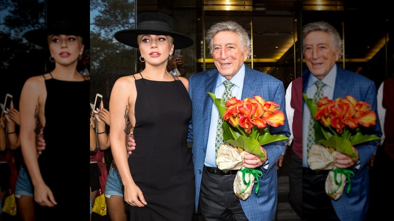 lady gaga and tony bennett leaving hotel