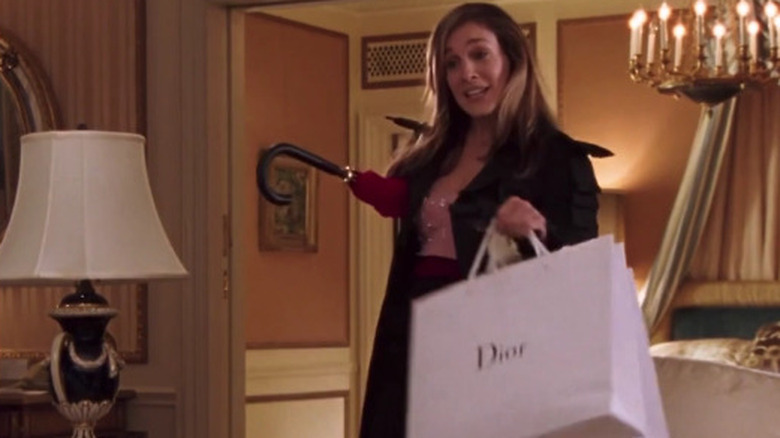 Carrie Bradshaw with shopping bags