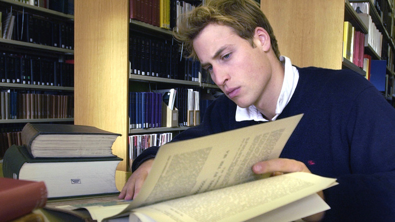 Young Prince William in the library