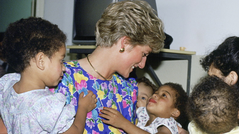 Diana surrounded by abandoned children