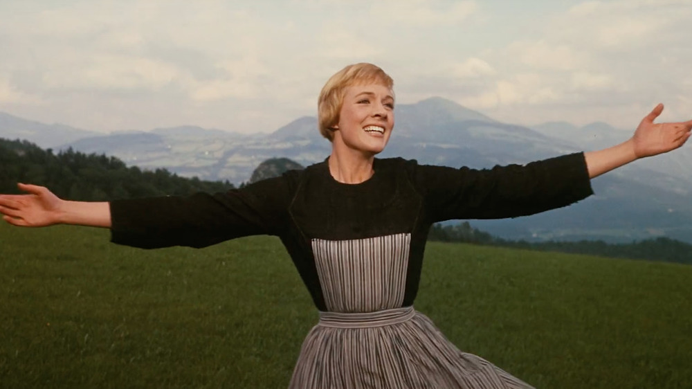 Julie Andrews singing in The Sound of Music