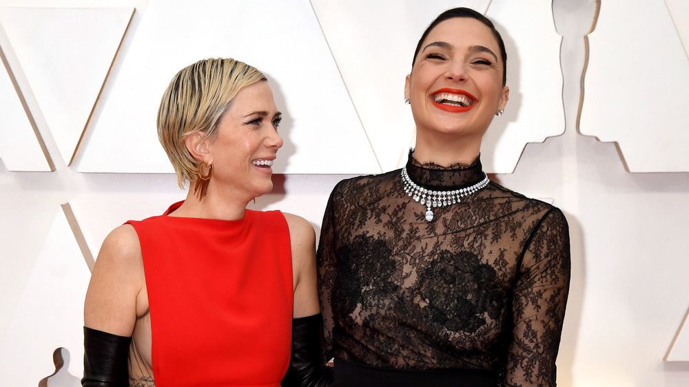 Kristen Wiig and Gal Gadot smiling