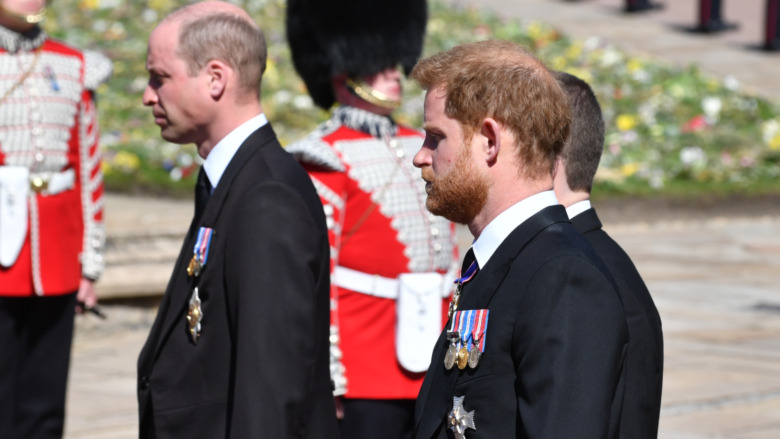 Prince Harry and Prince William standing