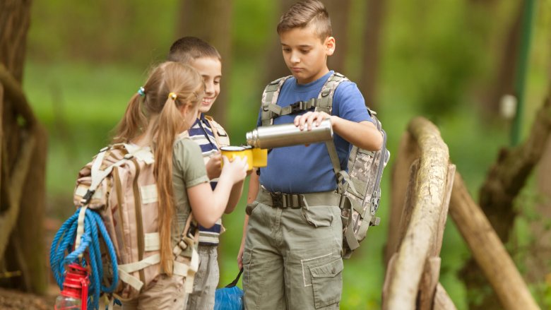 scouts children camping