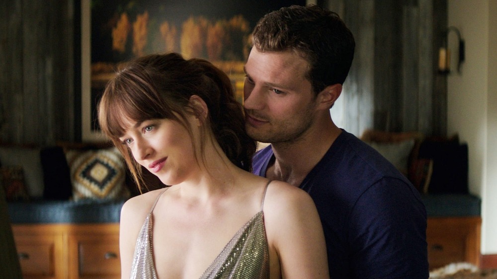 Dakota Johnson and Jamie Dornan in 50 Shades of Grey