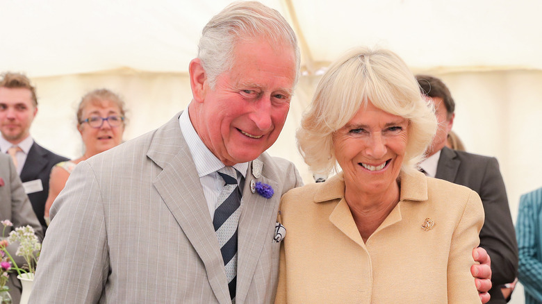 King Charles and Camilla Parker Bowles share a laugh