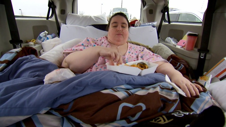 Penny Saeger in a car on My 600-lb Life