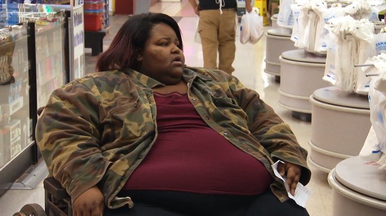 Schenee Murry in her wheelchair at the market on My 600-lb Life