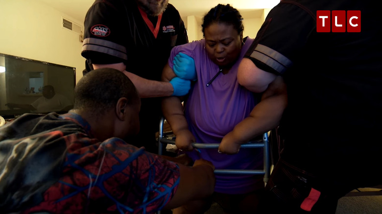 Marla McCants standing up for the first time