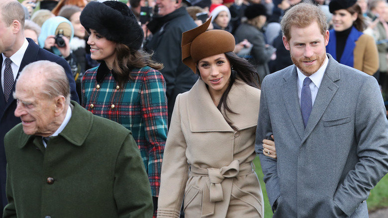 Prince Philip, Prince Harry, and Meghan Markle