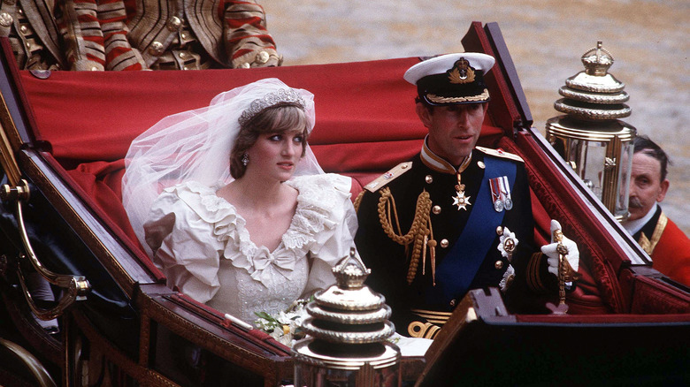 Princess Diana and Prince Charles at their wedding