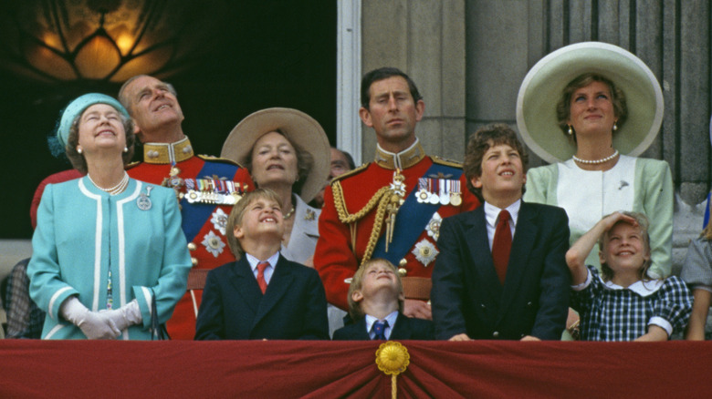 Princess Diana with royal family