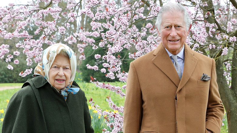 Queen Elizabeth and Prince Charles in spring 2021
