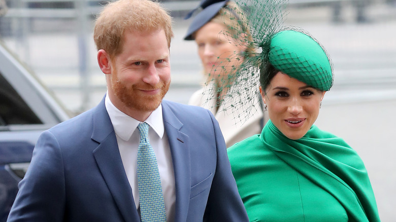 Prince Harry and Meghan Markle at a wedding