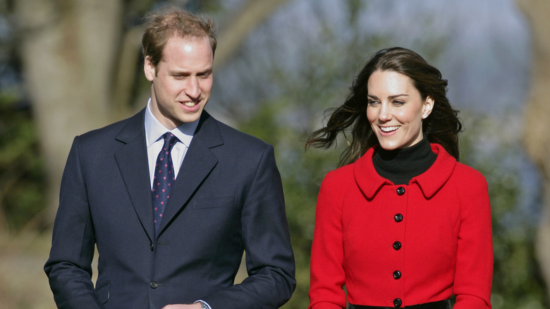 Prince William and Kate Middleton walking