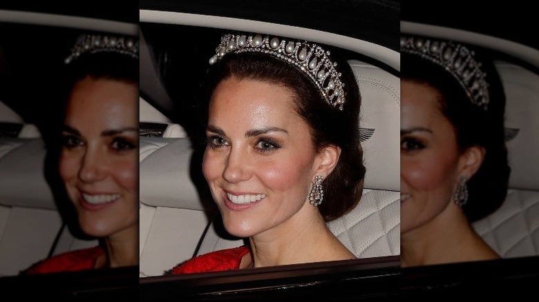 Kate Middleton wearing a tiara