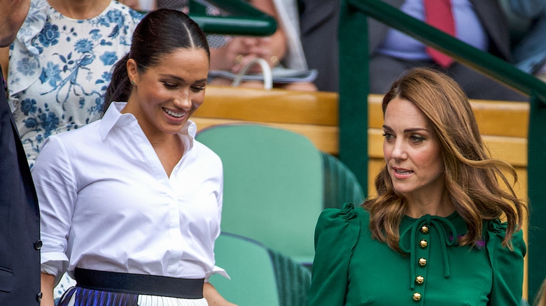 Meghan Markle and Kate Middleton at a tennis match