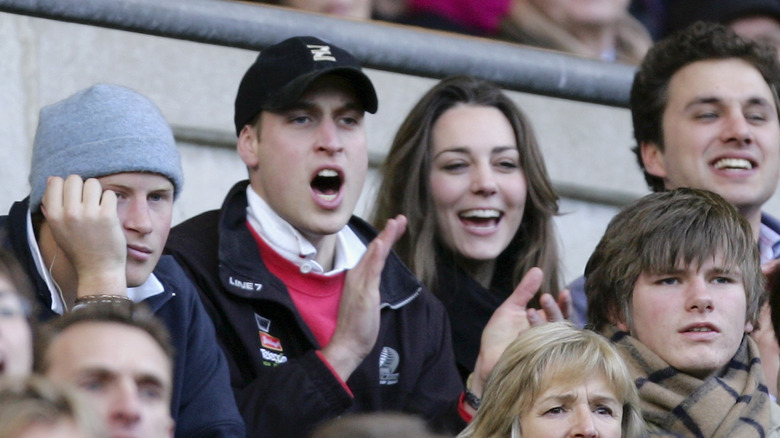 Prince William and Kate Middleton at a game