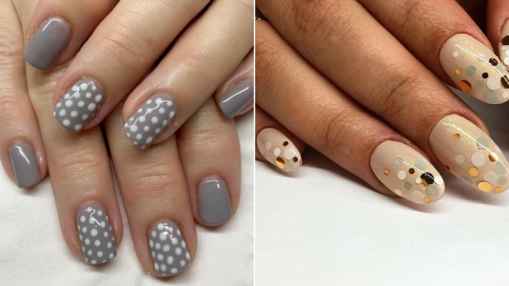 Polka dot nails