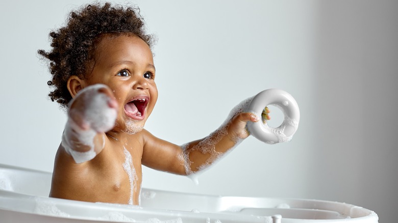 Baby in a bathtub