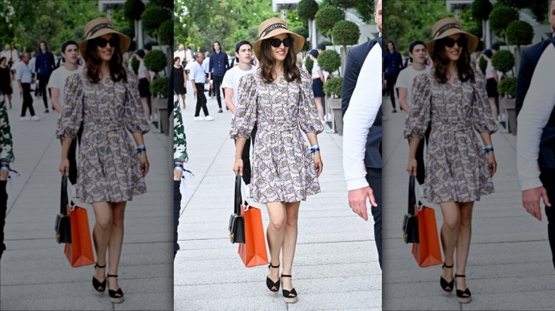 Natalie Portman walking french open