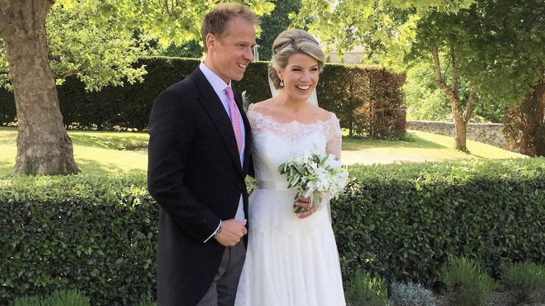 Chris Jackson and Natasha Archer on their wedding day