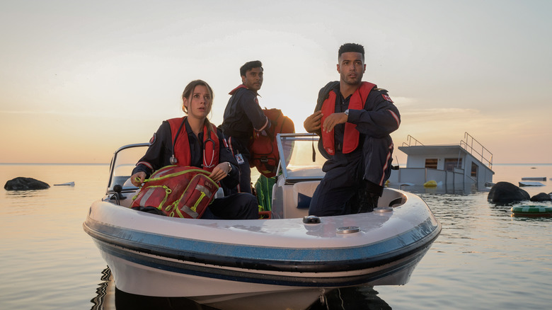 Skymed medics in boat