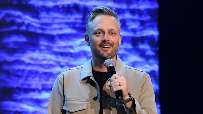 Nate Bargatze performing stand-up