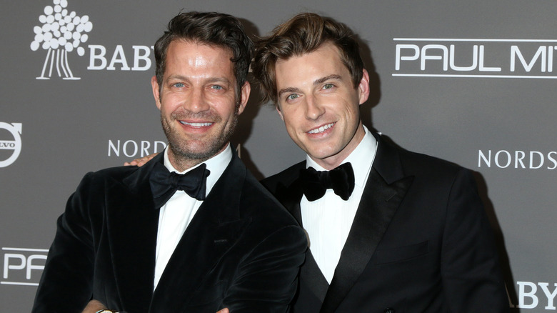 Nate Berkus and Jeremiah Brent wearing tuxedos