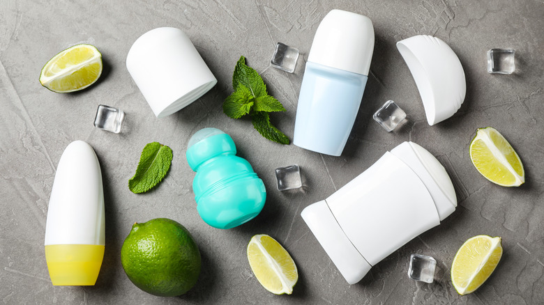 Different types of deodorant products