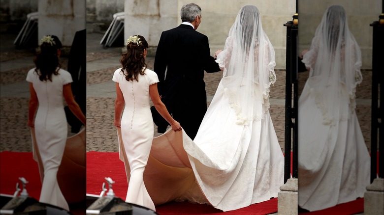 Pippa and Kate Middleton at Kate's wedding