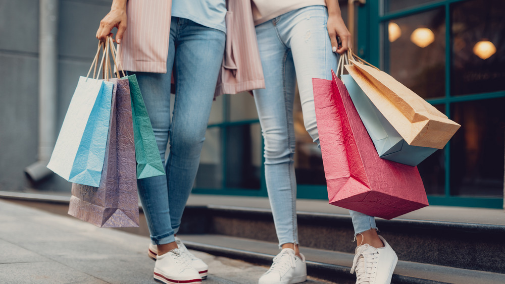 Two women shopping together