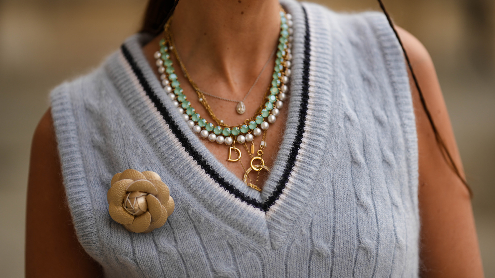Jewelry Sweater Chain Fashion Necklace Pearl Flower Women Long Pendant  Elegant
