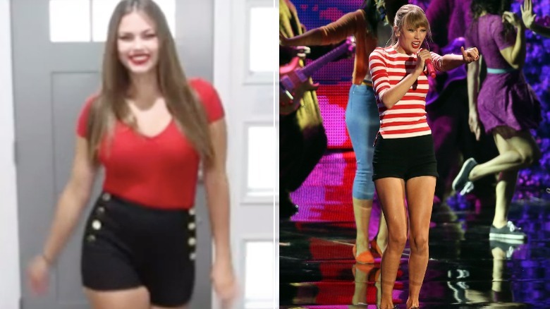 Red album outfits