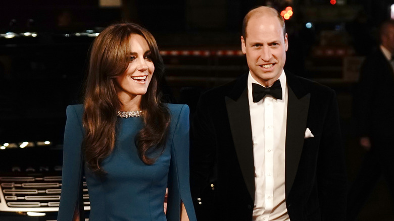 Kate Middleton and Prince William walking into an event together