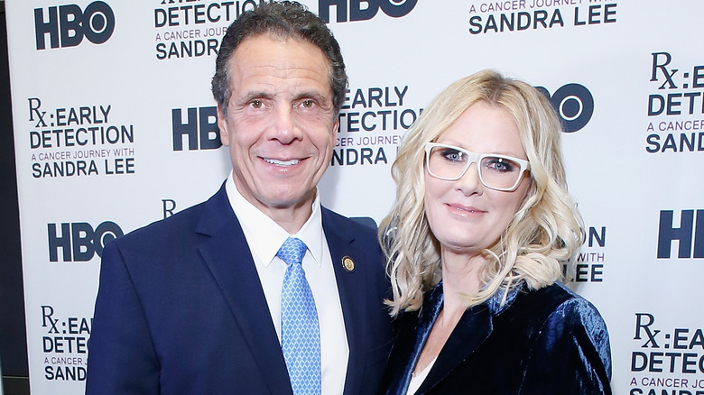 Andrew Cuomo and Sandra Lee attending an HBO Theater premiere