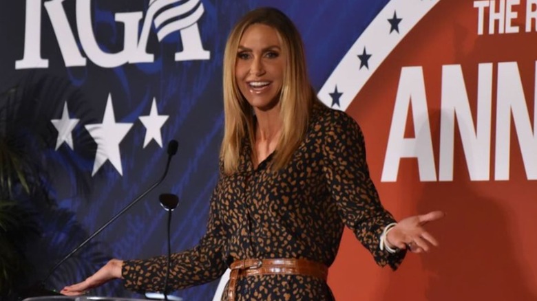 Lara Trump on stage at the RGA event in Florida