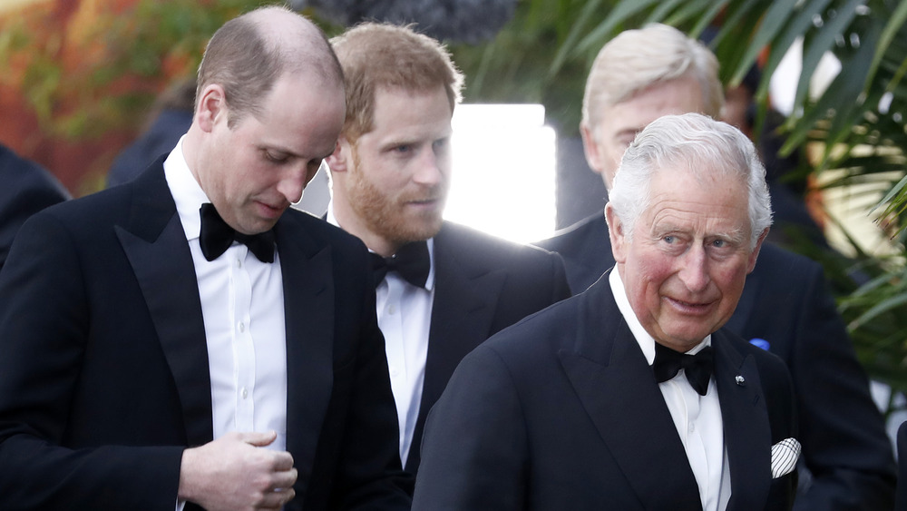 Prince Charles with Prince William and Prince Harry