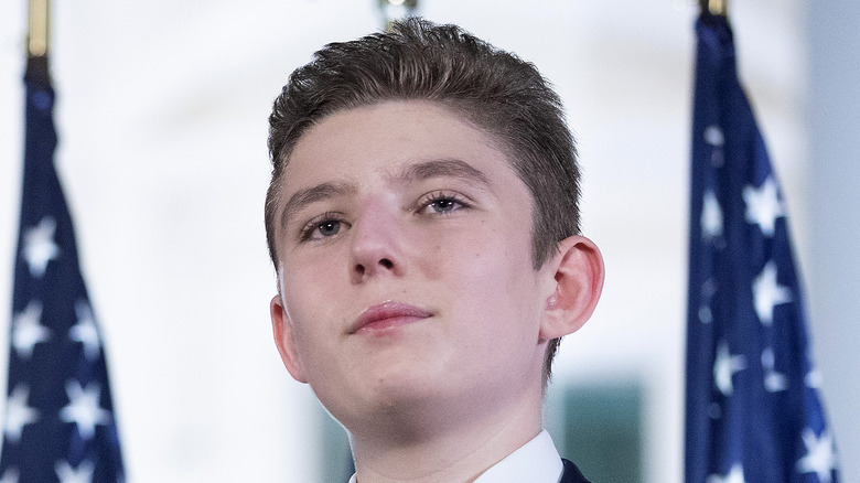 Barron Trump smirking