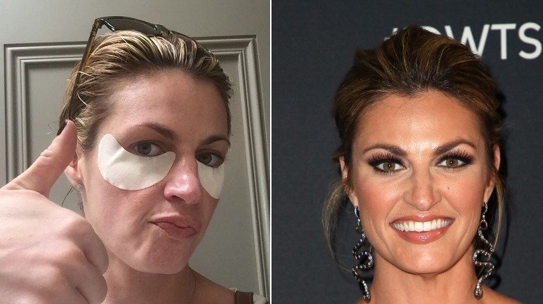 Erin Andrews without and with makeup