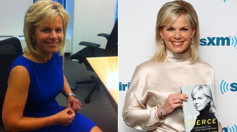 Gretchen Carlson without and with makeup