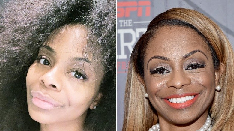 Josina Anderson without and with makeup