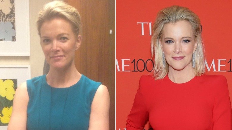 Megyn Kelly without and with makeup