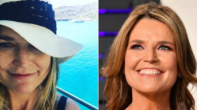 Savannah Guthrie without and with makeup