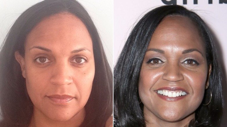 Stephanie Elam without and with makeup