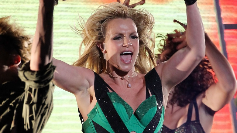 Britney Spears dancing on stage in 2011