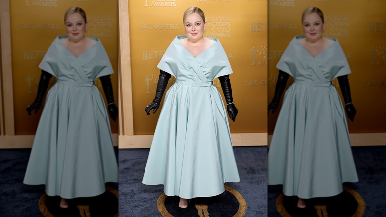 Nicola Coughlan smiling at the 2025 SAG awards