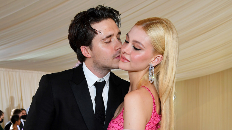 Brooklyn Beckham and Nicola Peltz kissing at MET Gala